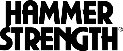 Hammer Strength logo in black text.