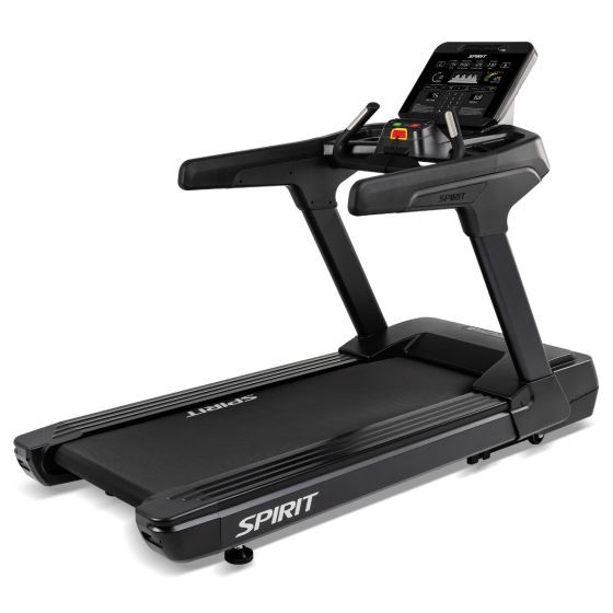 Black Spirit treadmill with touchscreen console.