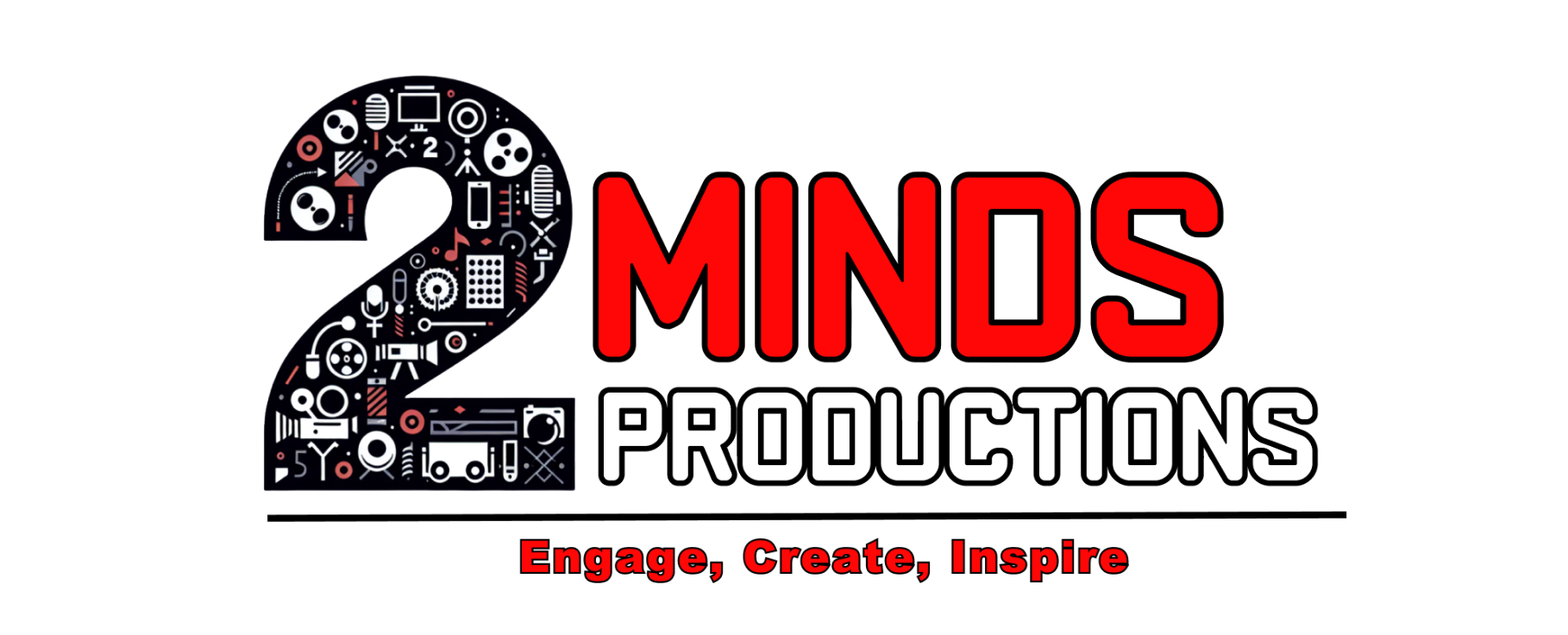 A logo for a company called 2 minds productions