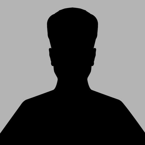 a silhouette of a man on a gray background.