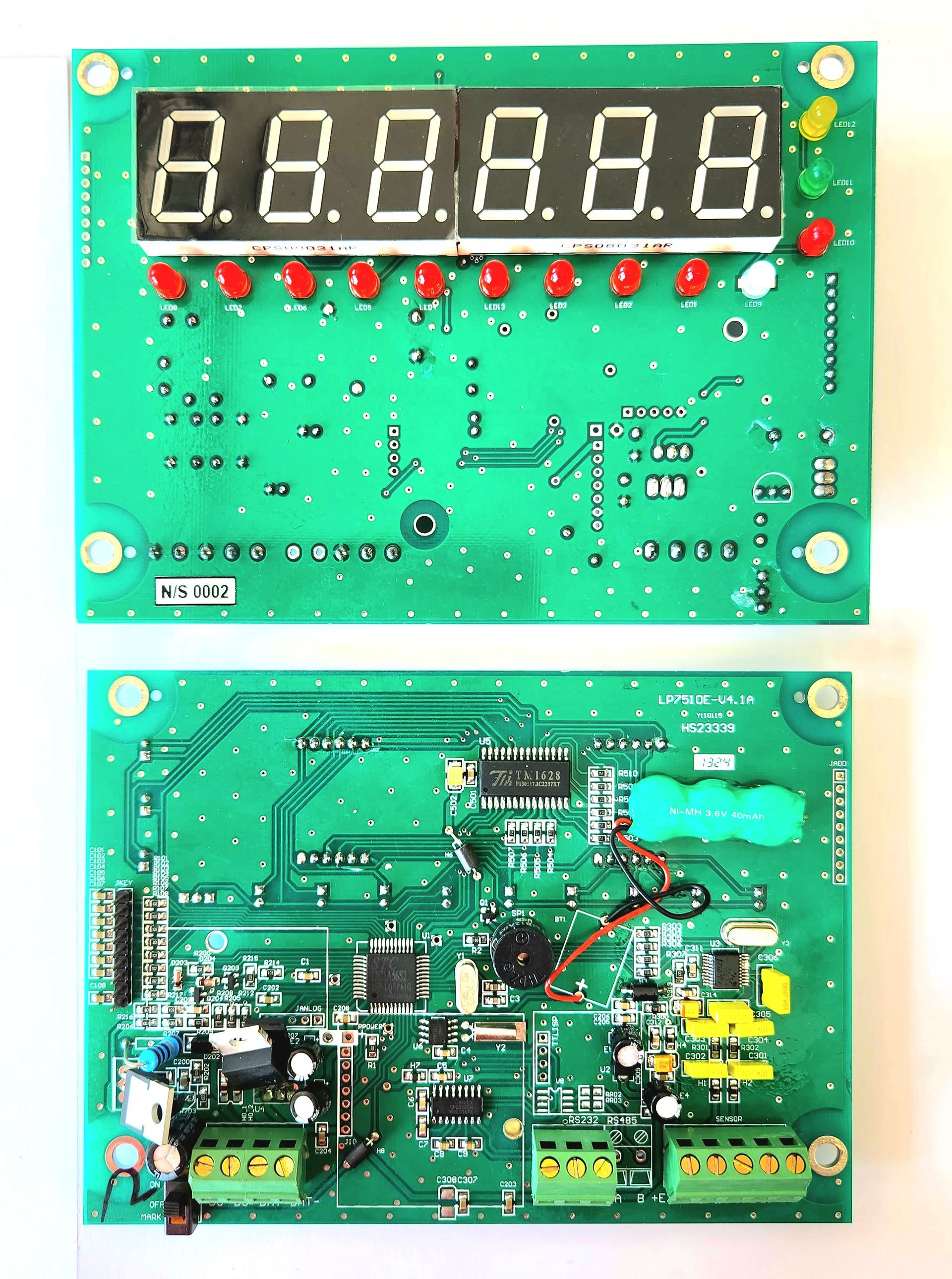Tarjeta indicador JUSTA modelo LP7510 LED.