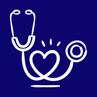 Illustration of a stethoscope twisted into a heart shape