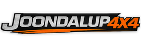 Joondalup 4x4 logo in black, white, and orange with bold italic lettering