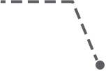 Gray dashed vertical line ending in a dark gray circle