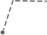 Gray dashed vertical line ending in a dark gray circle