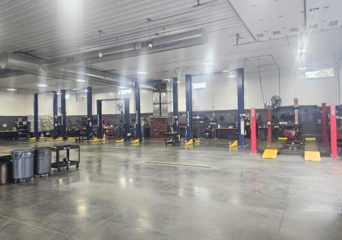 Spacious new Menard Automotive repair facility in New Lenox, IL.
