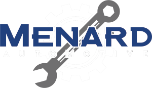 White Menard Automotive Logo