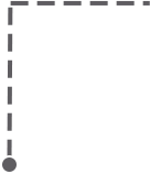 Gray dashed vertical line ending in a dark gray circle