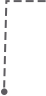 Gray dashed vertical line ending in a dark gray circle