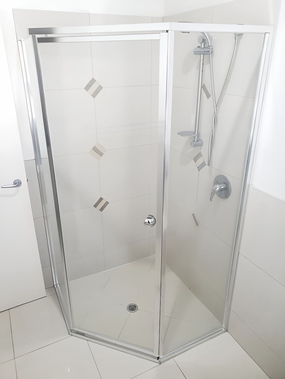 A Bathroom With A Shower Stall And A Shower Head — Mobile Shower Door Doctor In Buderim, QLD