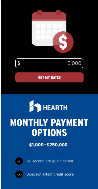 A screenshot of a website that says explore 0 % apr financing for your project