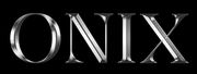 The word onix is written in silver letters on a black background.
