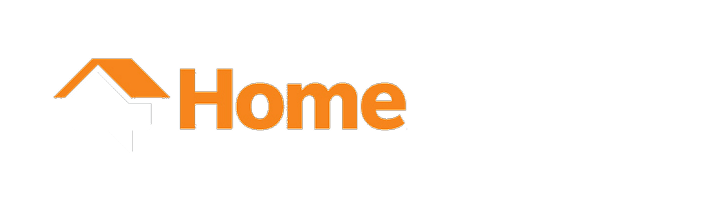 HomeAdvisor logo with an orange house icon and gray speech bubble, orange text