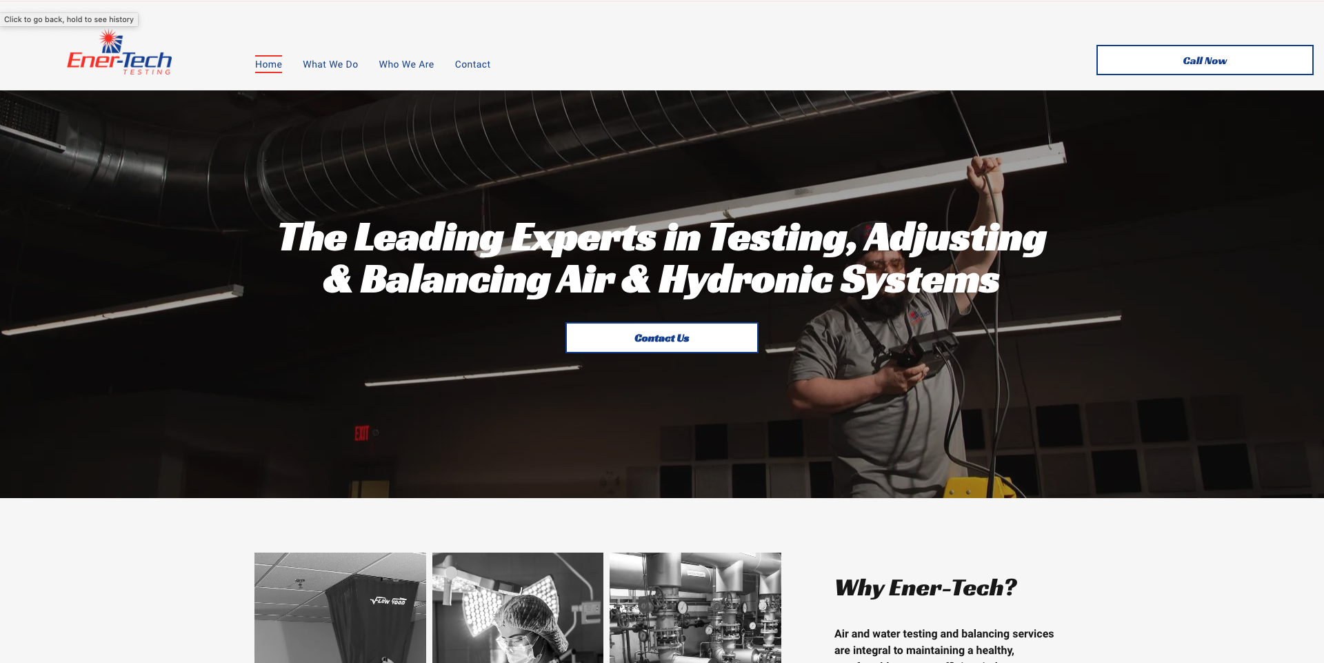 New Website for Ener-Tech Testing!