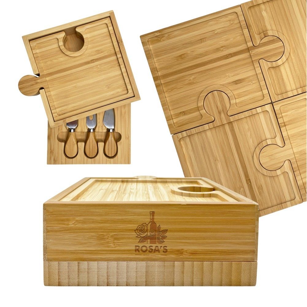 Serve Your Name Tastefully with this Charcuterie Puzzle Serving Set