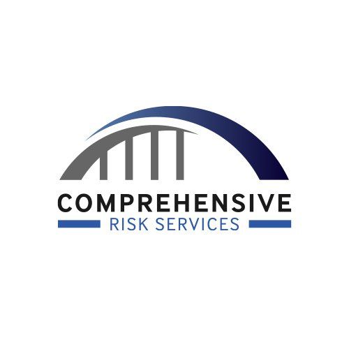 Comprehensive Risk Services logo with blue and gray arch over bold text