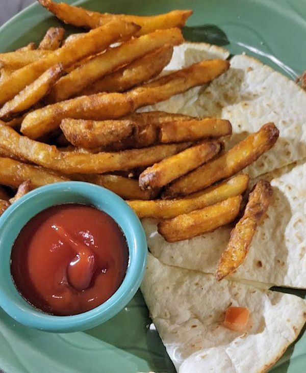 KIDS MENU FRIES MEXICAN FOOD