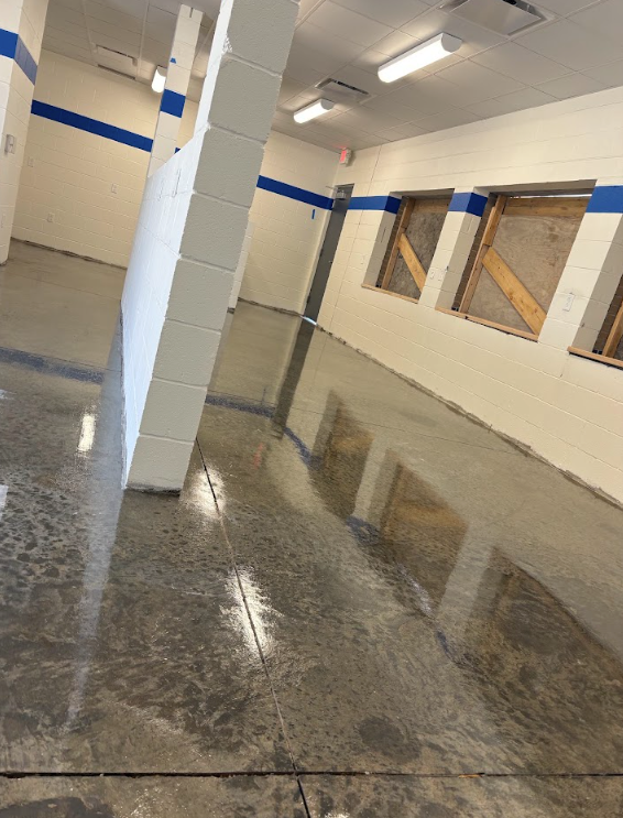 Polished concrete flooring in a commercial facility in odessa tx