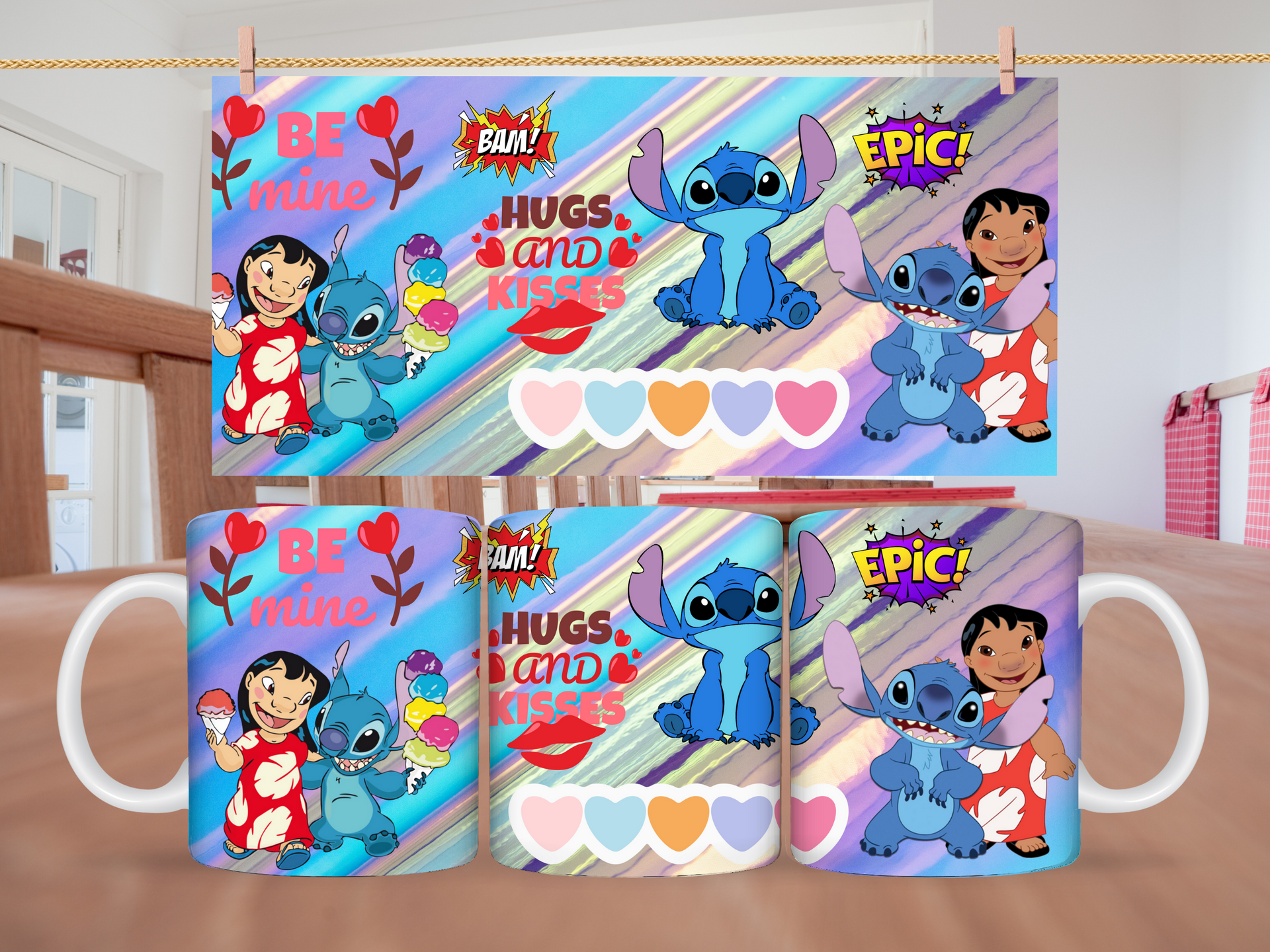 11oz Lilo & Stitch Hugs & Kisses Mug