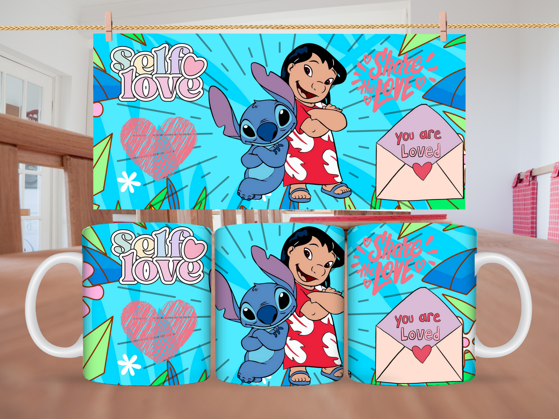 11oz Lilo Stitch Share the Love Mug