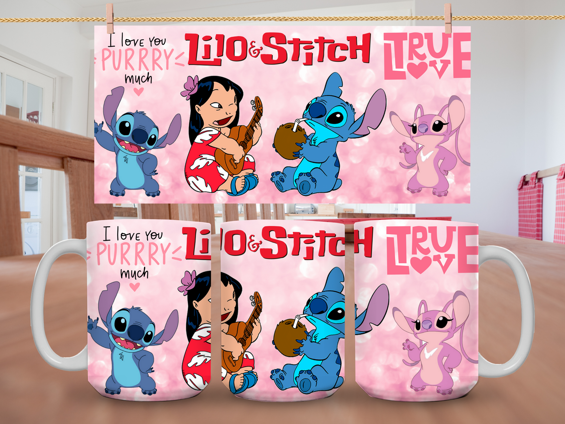 15oz Lilo & Stitch I Love You Purrry Much Mug