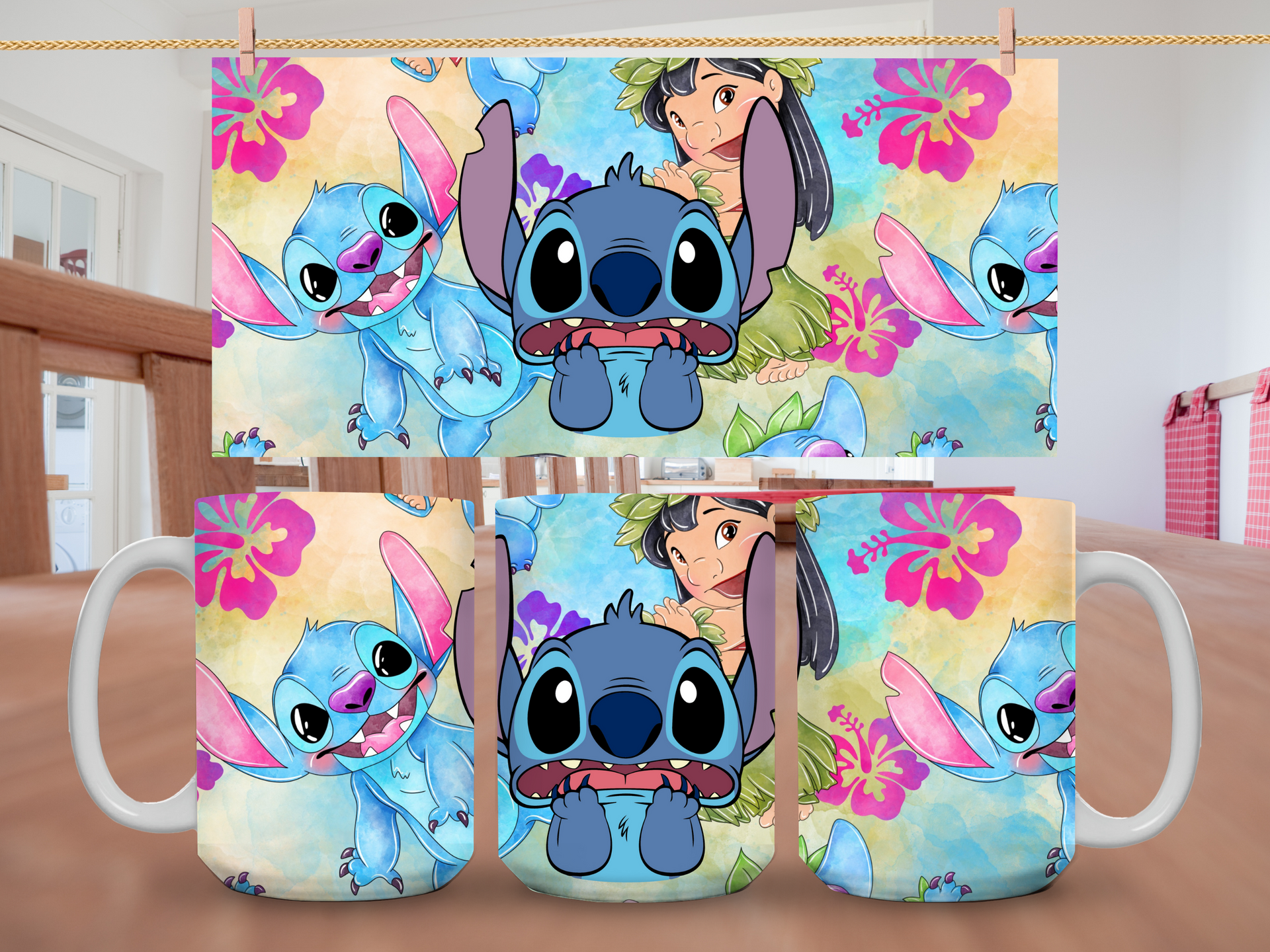 15oz Lilo & Stitch Leaves Mug