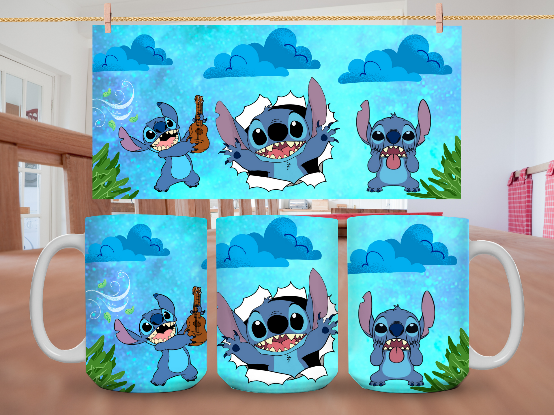 15oz Stitch Pulls Face Mug