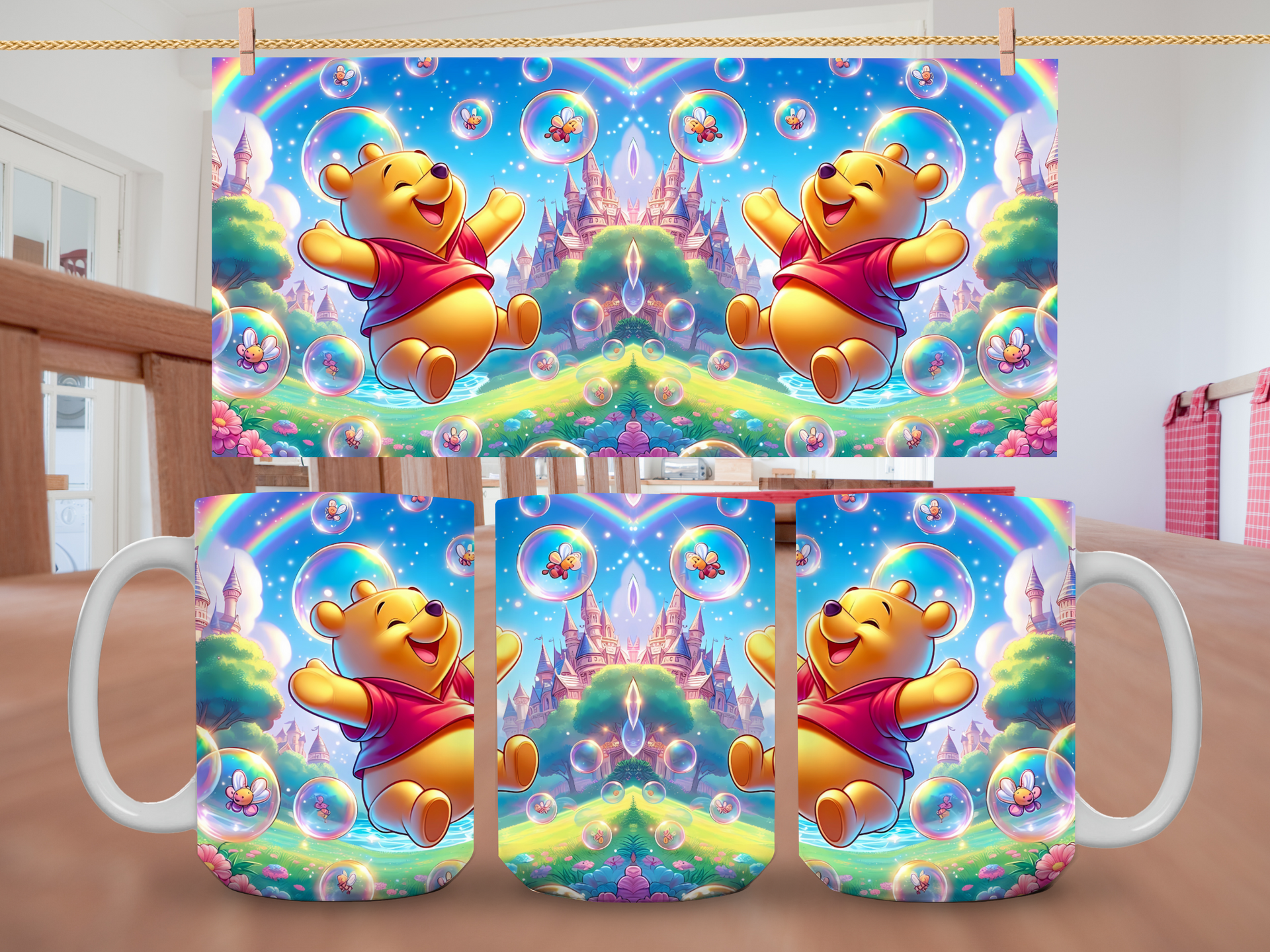 15oz Winnie the Pooh Rainbow Mug