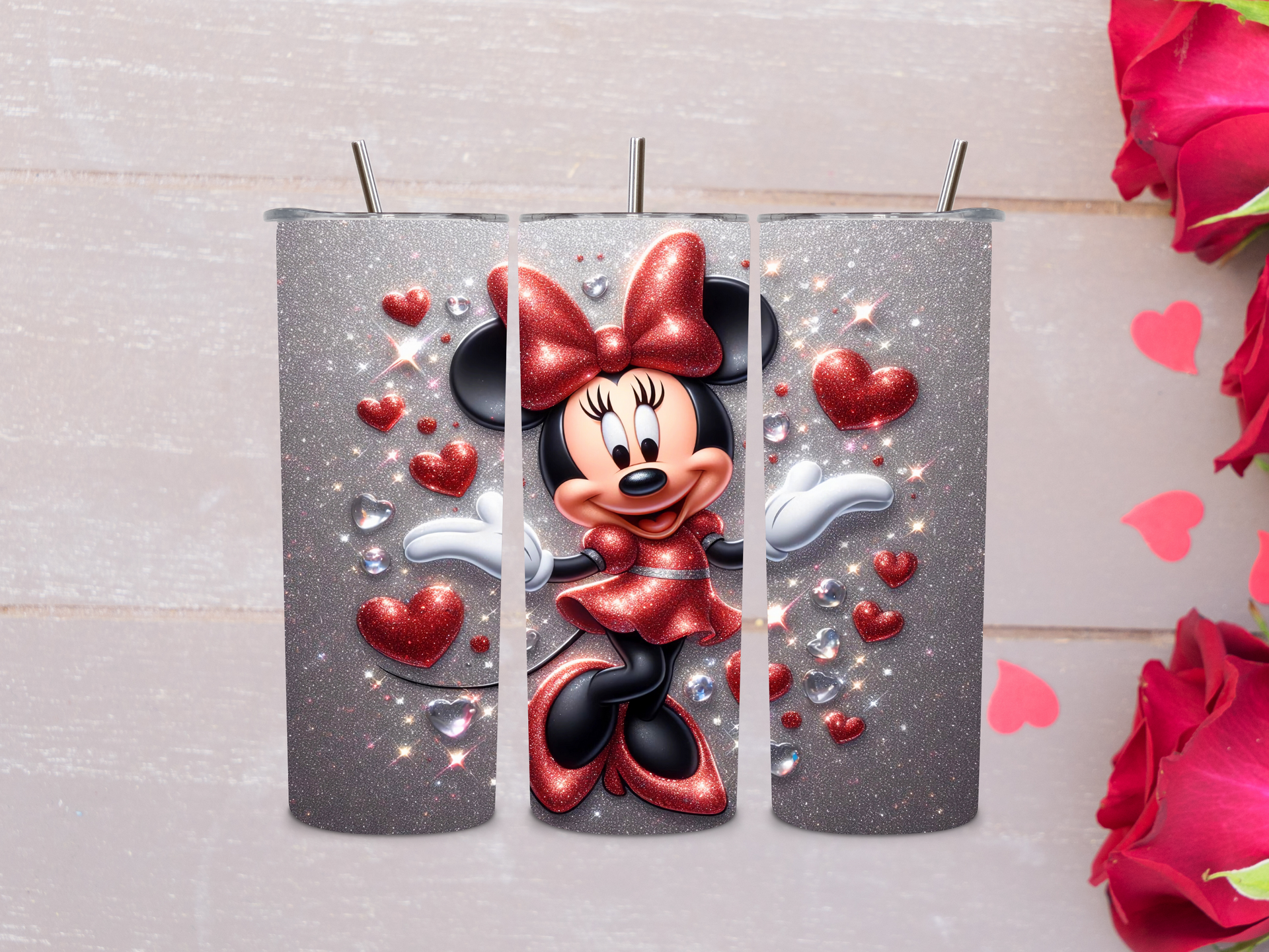 20oz Red Minnie Mouse Tumbler