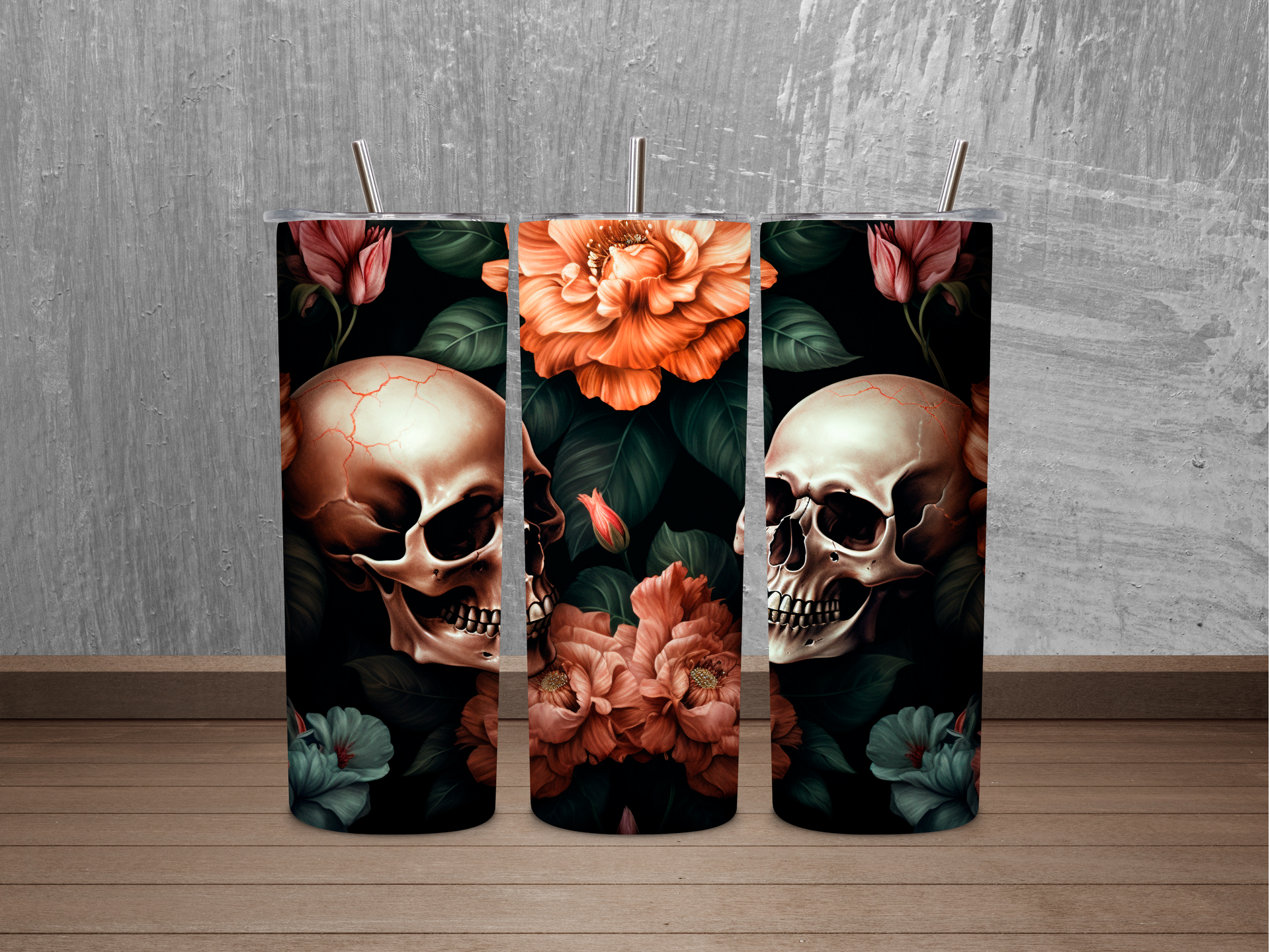 20oz 2xSkull Tumbler 1