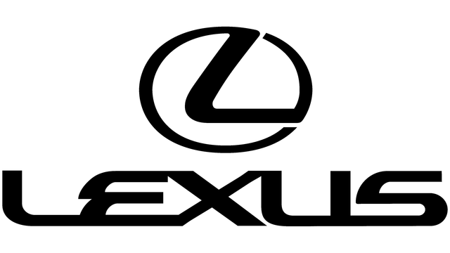 Black Lexus logo with stylized “L” emblem and wordmark on a white background