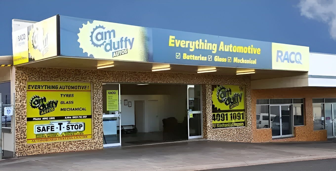 A Building With A Sign That Says Everything Automotive — Cam Duffy Autos In Atherton, QLD