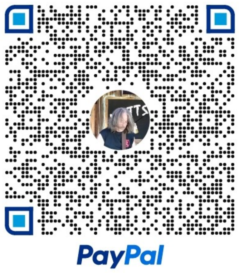 A qr code for paypal with a picture of a woman