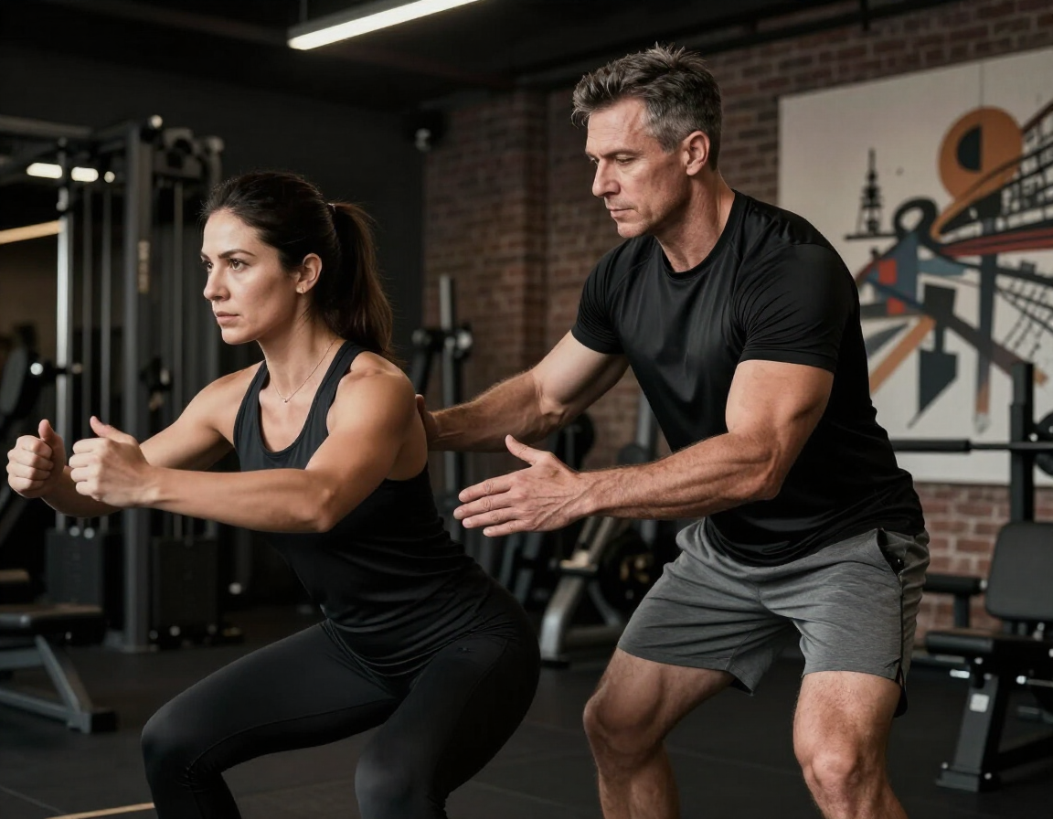Personal trainer coaching a member at PULSE Fitness Miami