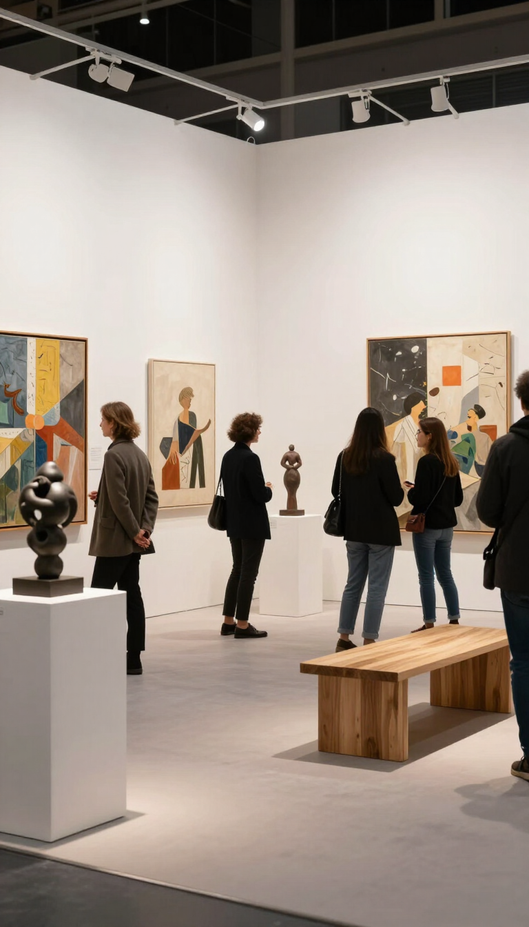 Art Expo Atlanta exhibitor floor with galleries and visitors