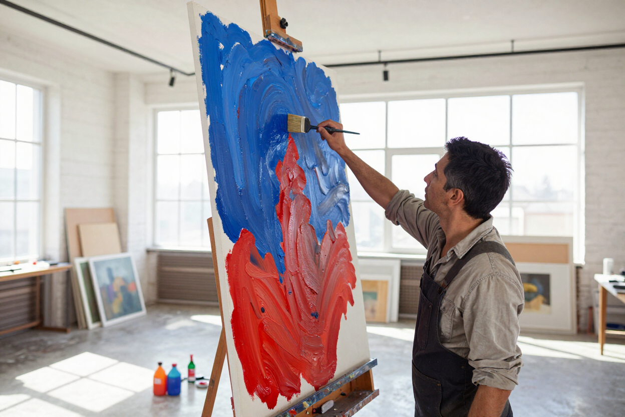Painter at work