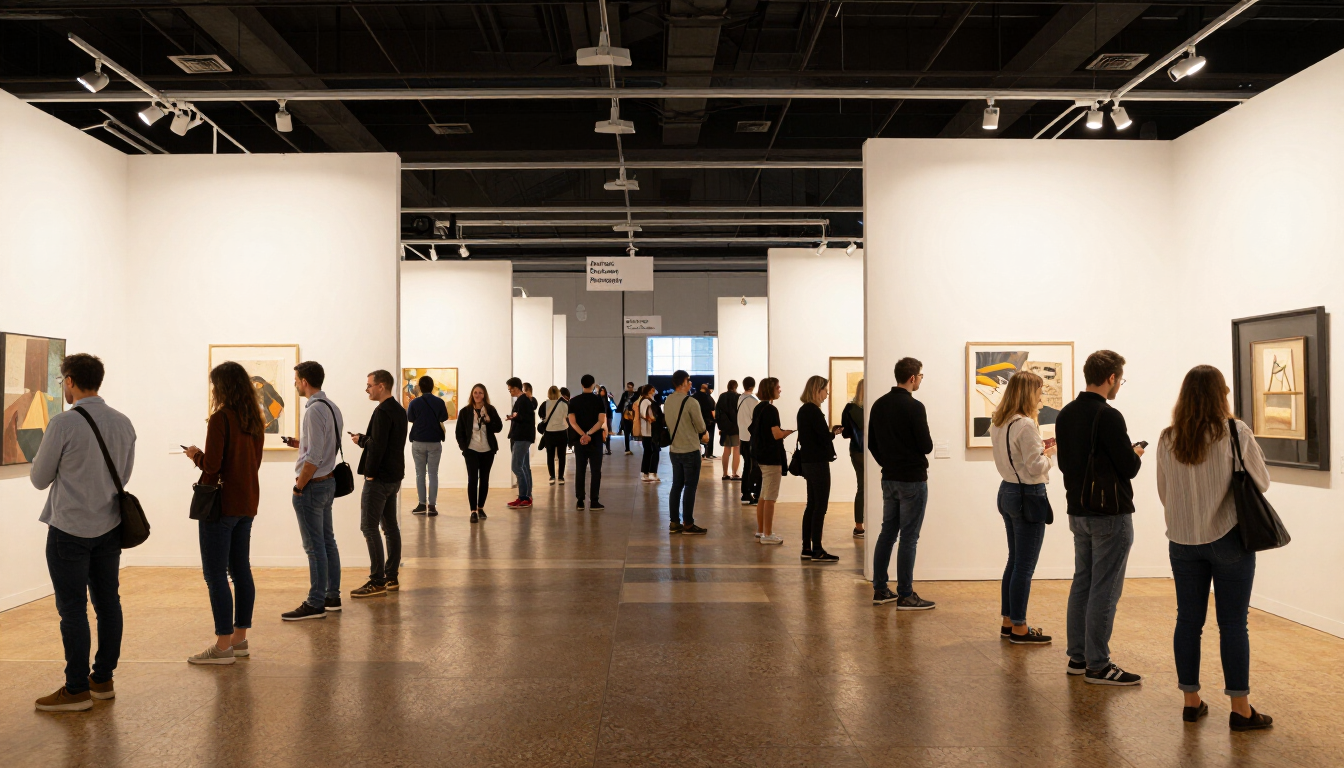 Art Expo Atlanta exhibition floor wide view