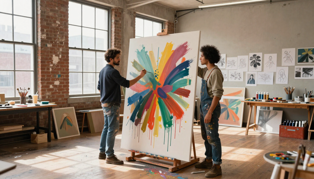 Artists collaborating