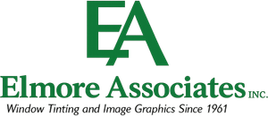 Elmore Associates logo in green with &ldquo;Window Tinting and Image Graphics Since 1961&rdquo; tagline