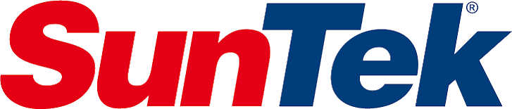 SunTek logo in red and blue text on a white background