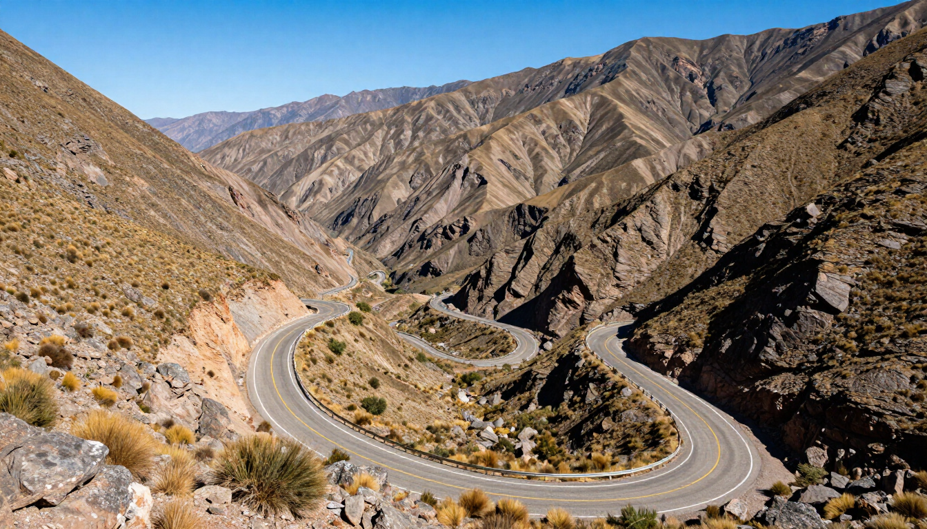 Paisaje de la Cuesta del Lipán en Jujuy