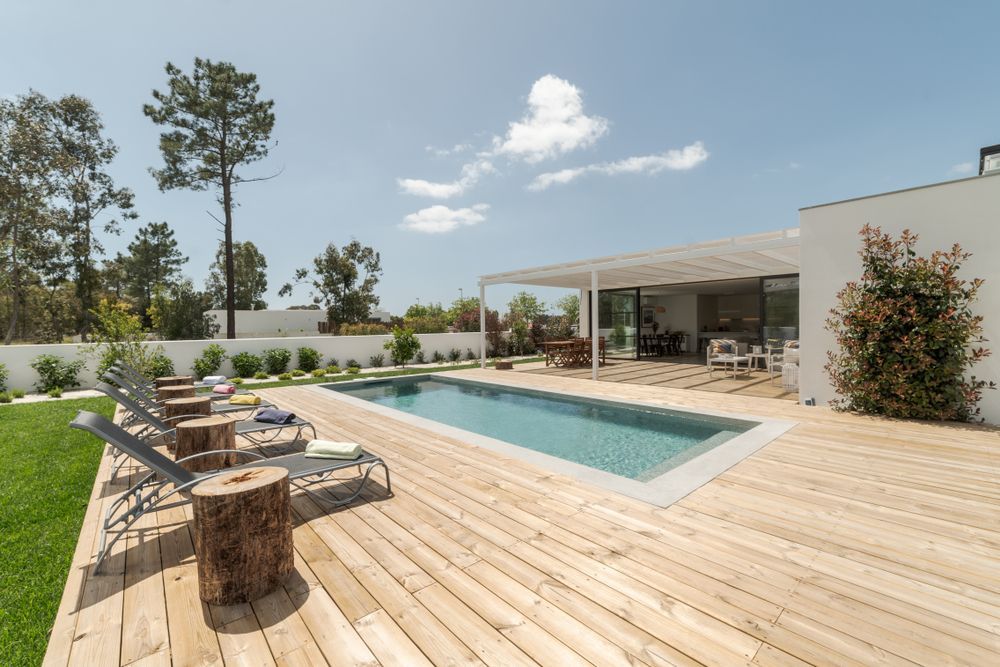 Poolside View of a Modern House — Brayden Stewart Building In Forster, NSW
