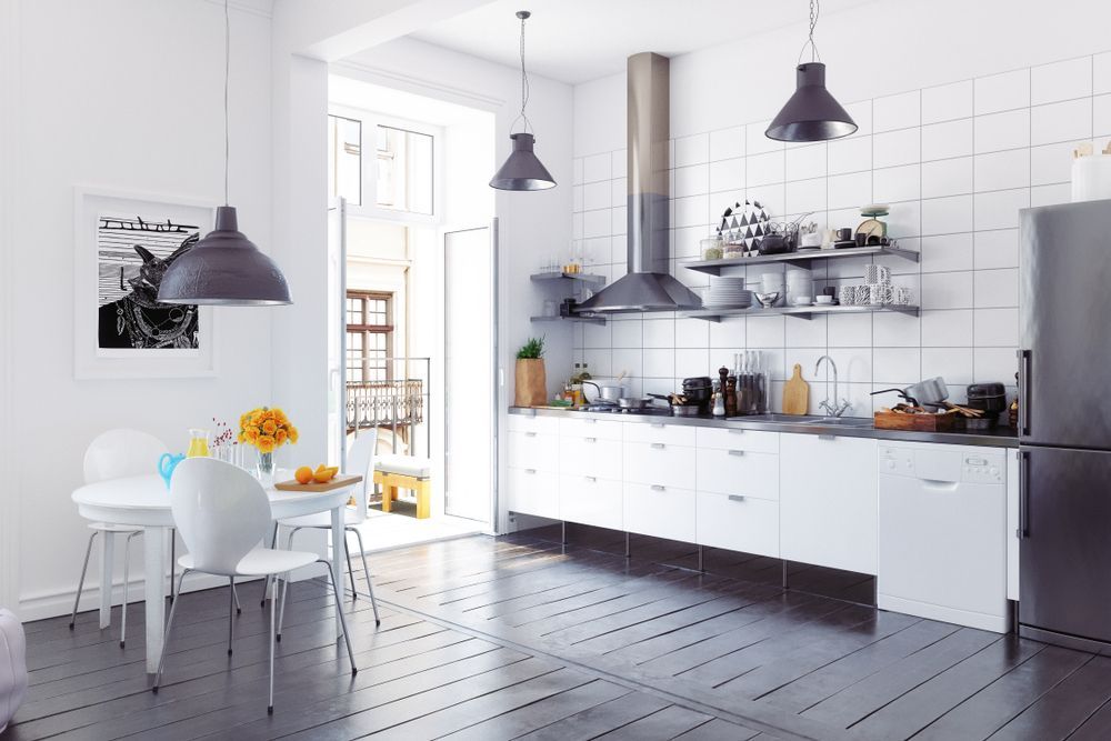 Bright White Kitchen With Stainless Steel Appliances — Brayden Stewart Building In Forster, NSW