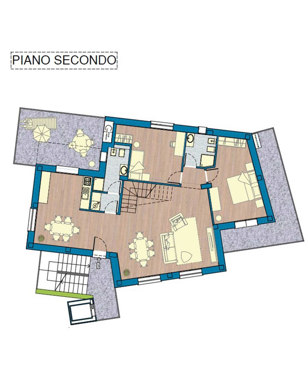 Planimetria delle abitazioni in Via Lelli a Bologna di CS COSTRUZIONI