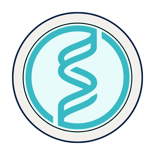 An icon of a spiral in a circle on a white background.