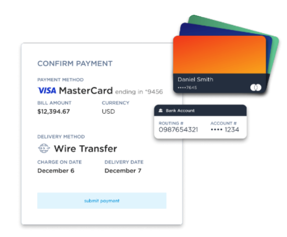 A screenshot of a visa mastercard payment page