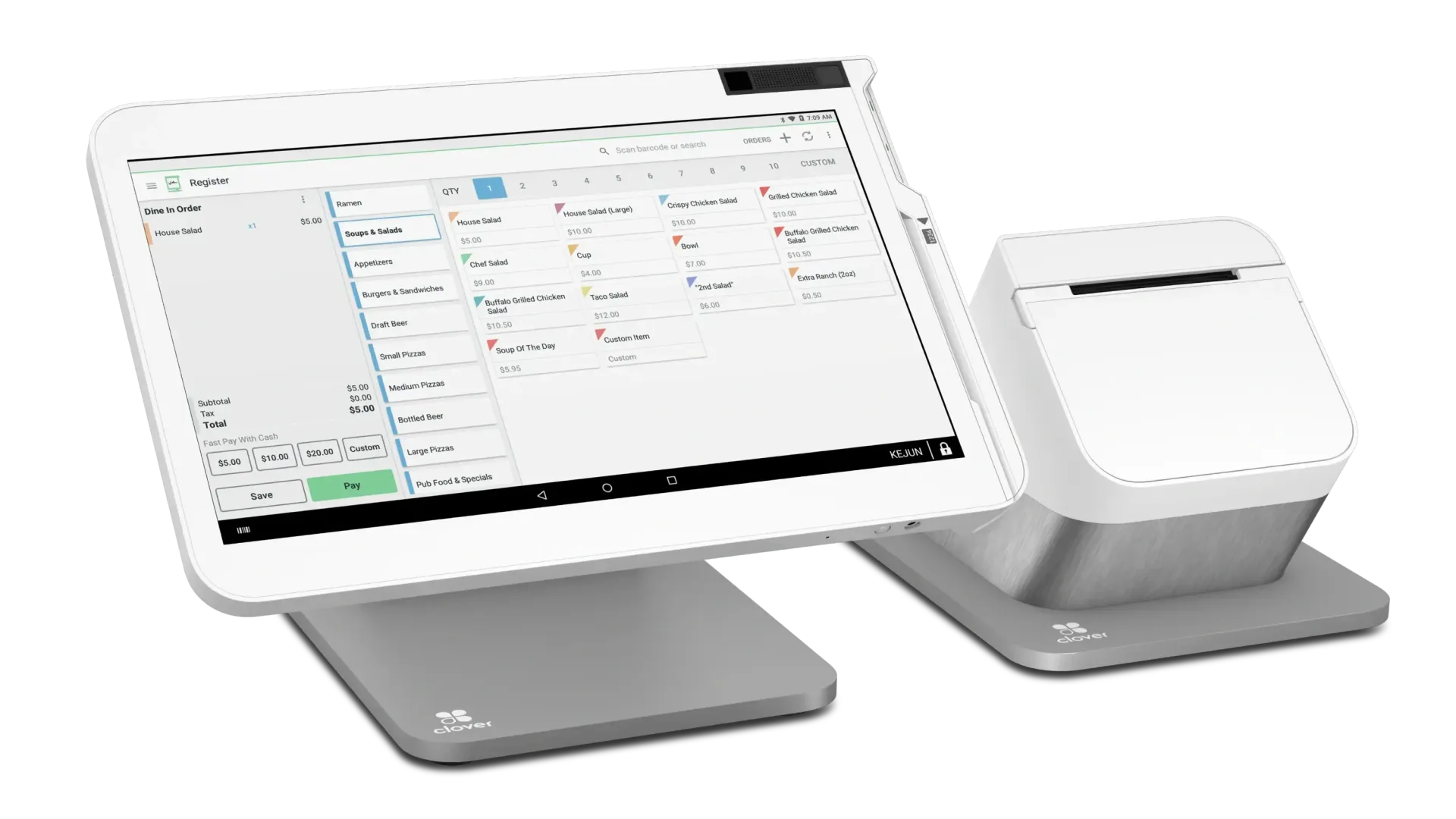 A computer monitor with a printer attached to it.