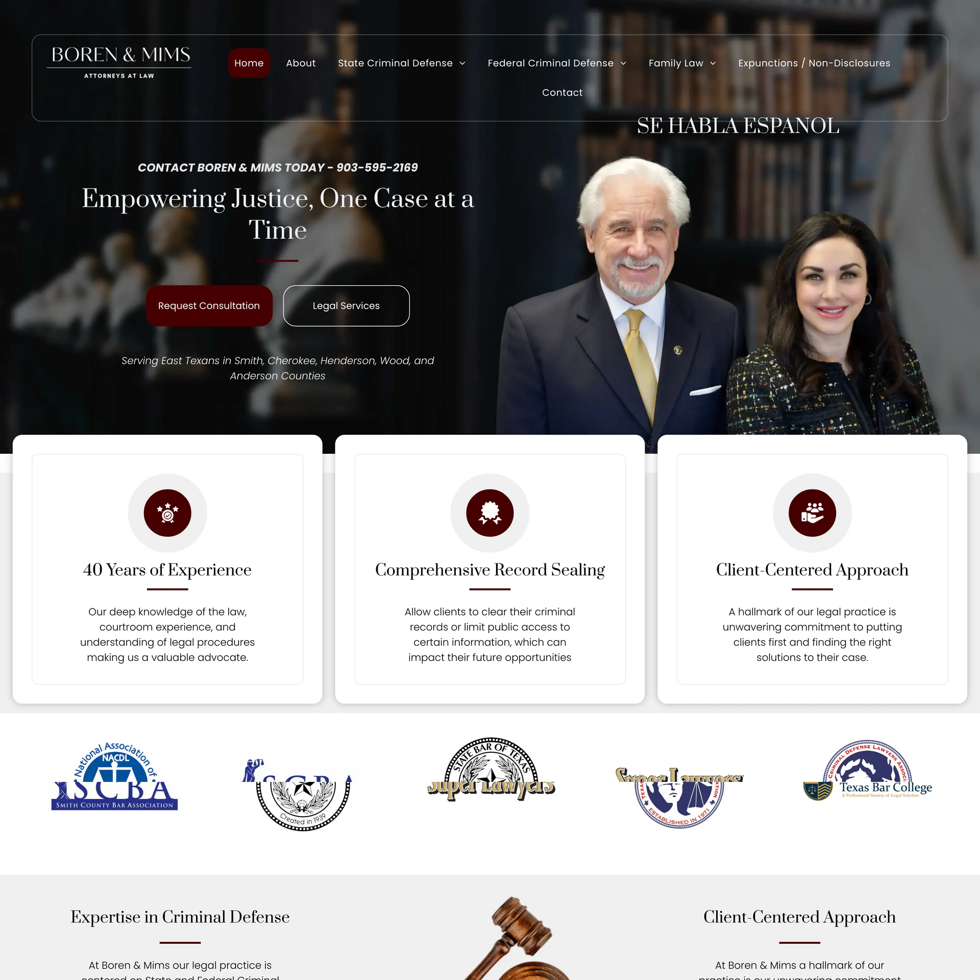 A screenshot of a website for a catering company