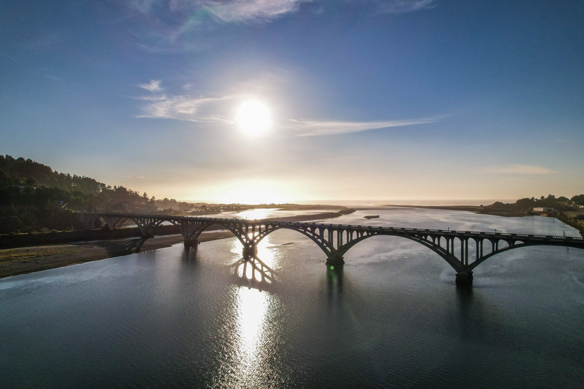 Ocean Bridge At Sunset — Gold Beach, OR — JRW Drone Services LLC