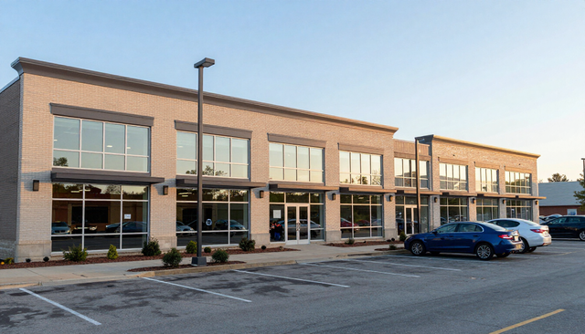 Retail strip center in suburban Kansas City